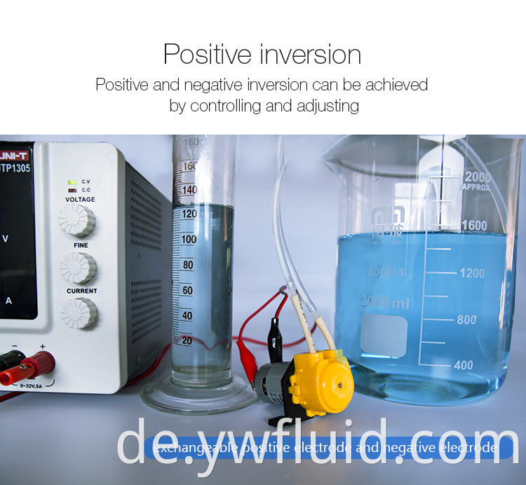 YWfluid Peristaltische Pumpe mit umkehrbarer Richtung mit großem Durchfluss 130 ml/min Korrosionsbeständig Hohe Leistung
